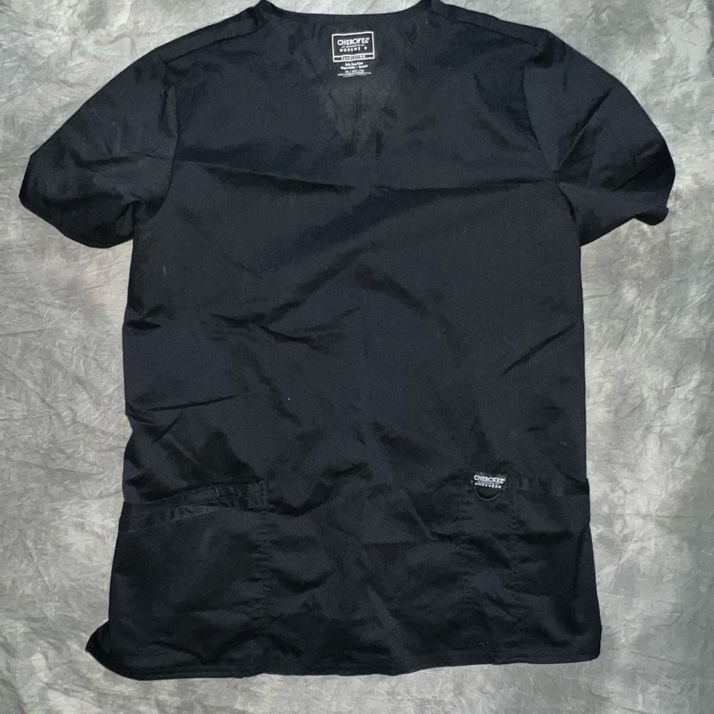 Cherokee Authentic Workwear Scrub Top, Black, size XL